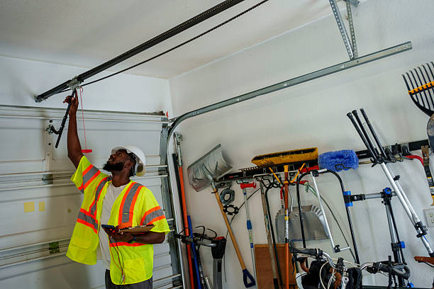 Professional Garage Door Panel Replacement technician working in Frankton, IN